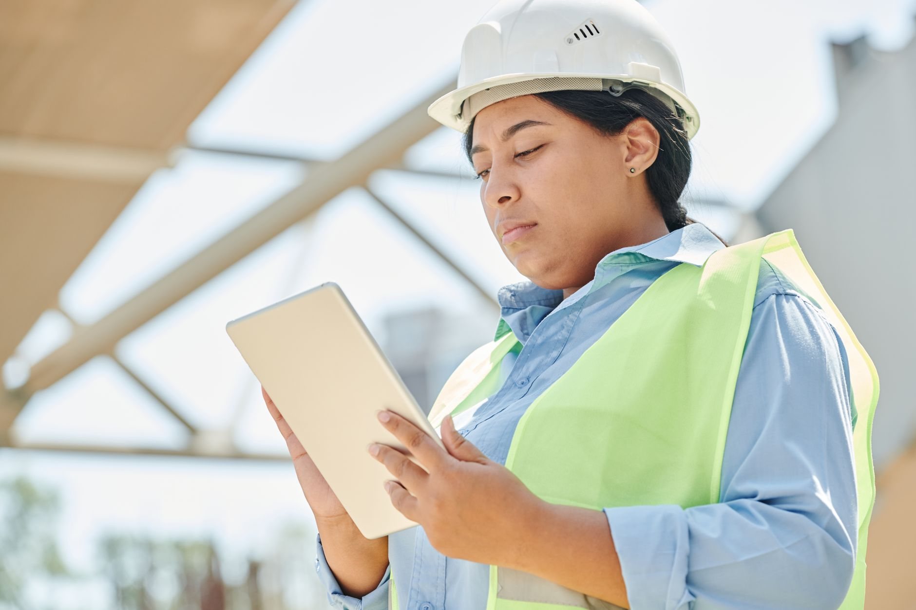 Site walkthrough and inspection during an active construction project
