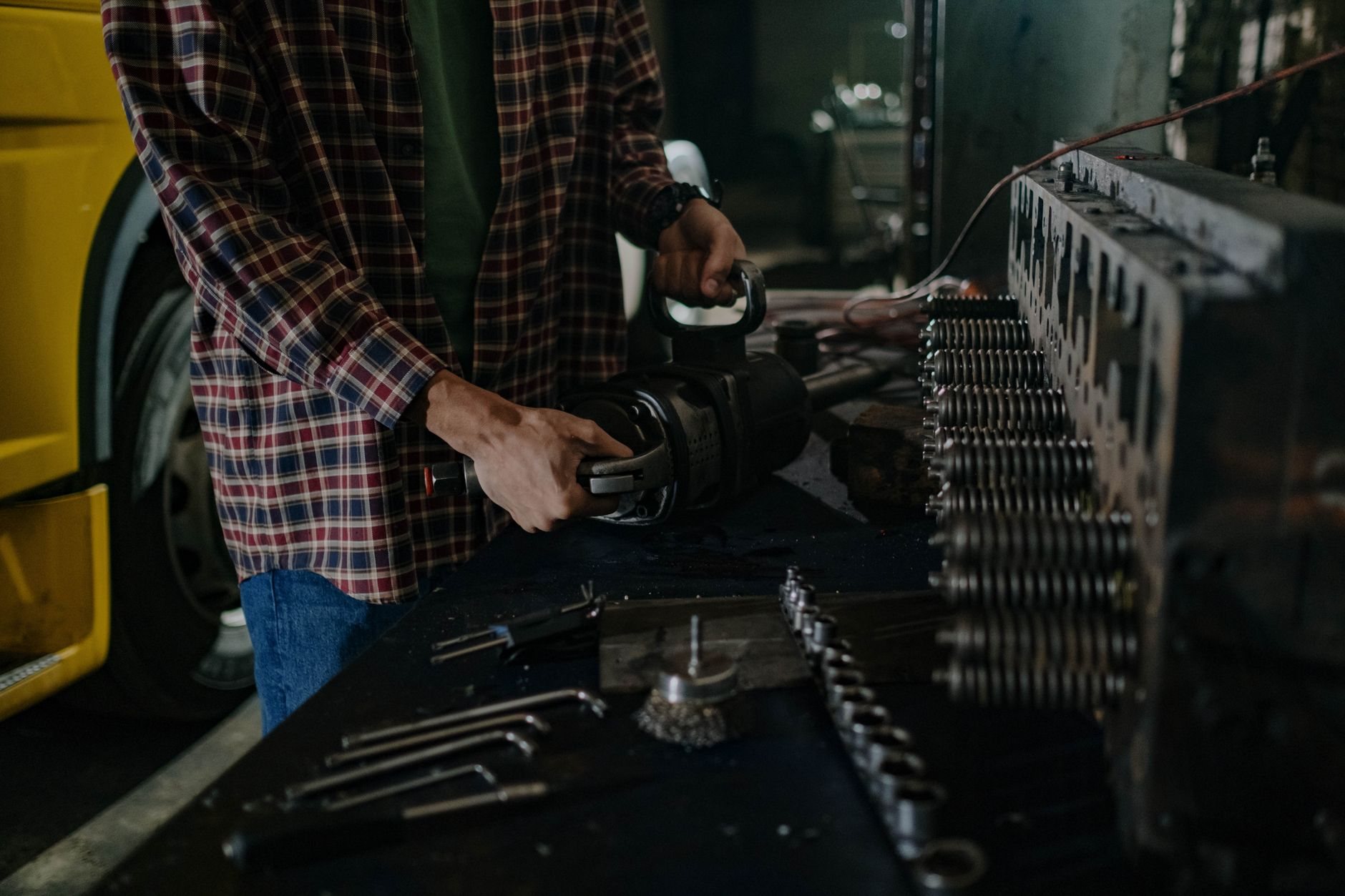 Grandview technician performing scheduled maintenance repairs at a managed property
