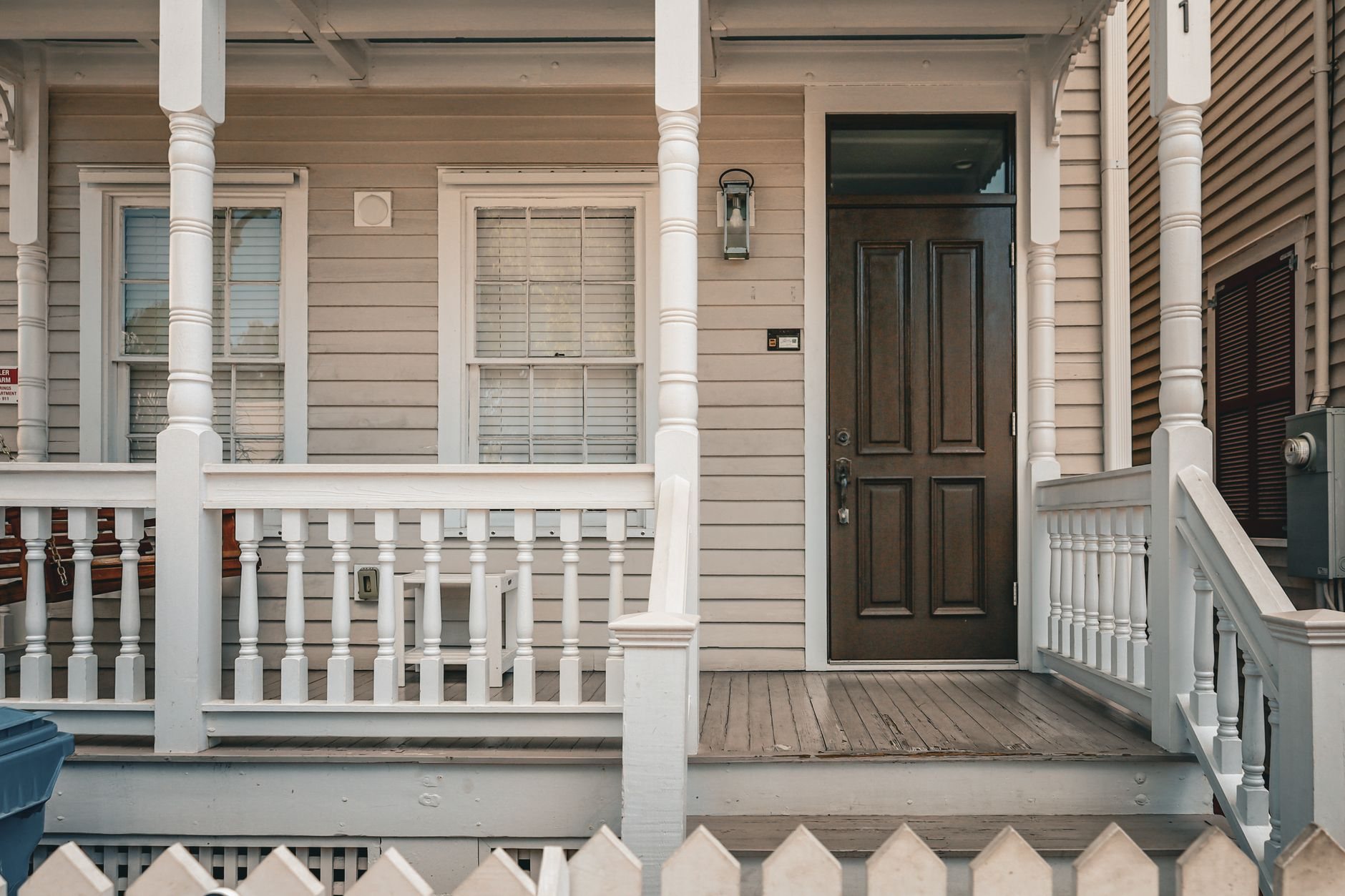 Single-family home exterior with front porch