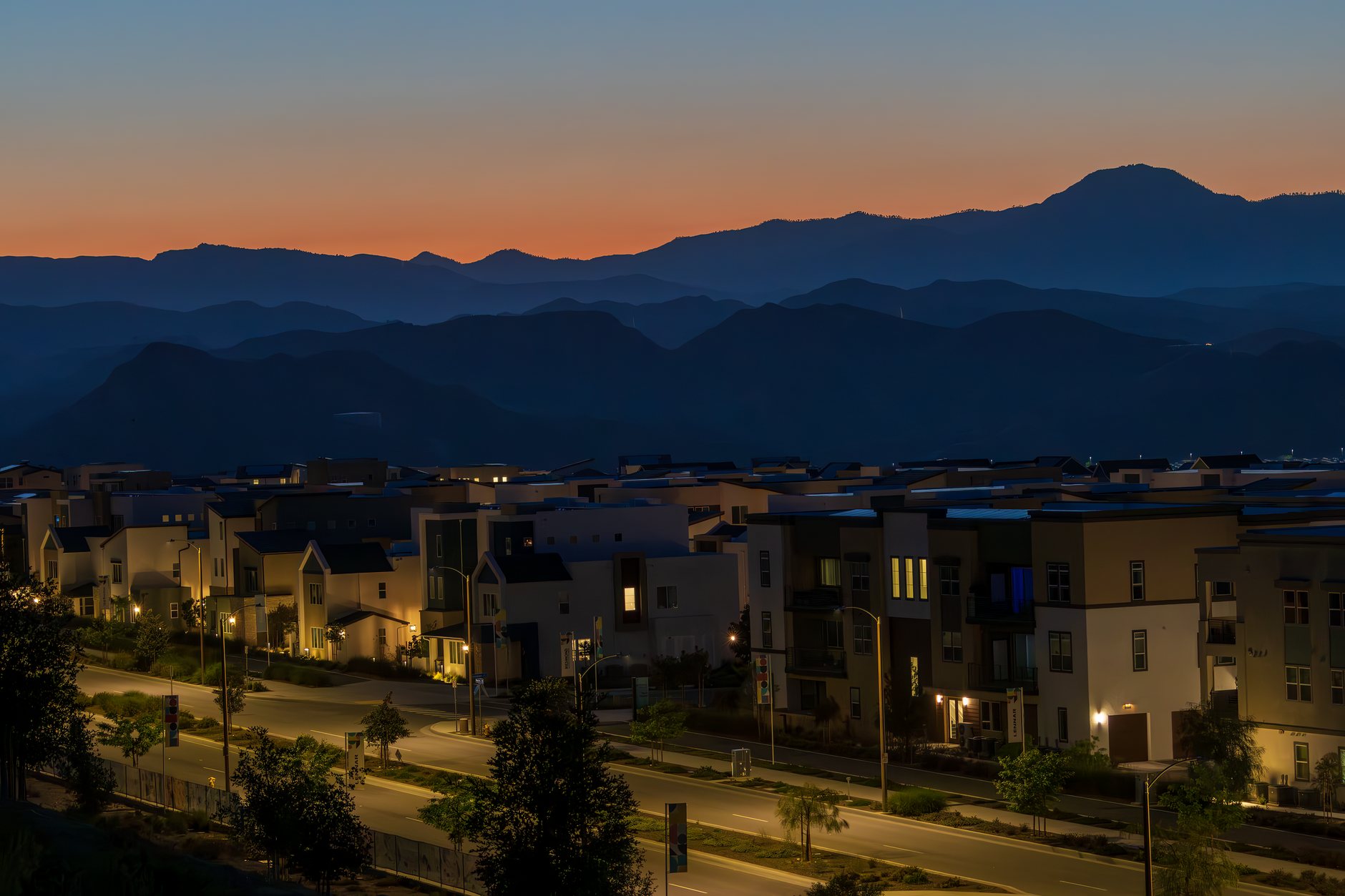 Residential street in Draper with Wasatch mountain views